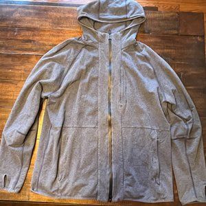 Lululemon Blue Gray Hooded Zipper Jacket, Size XXL